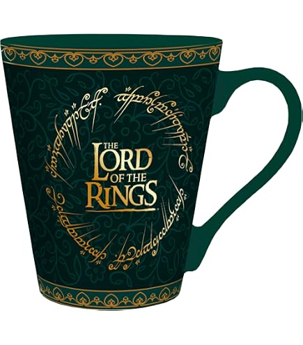 Tasse à Café Le Seigneur Des Anneaux – Miroir Et Soucoupe Collector 300 Ml – Porcelaine Officielle
