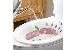 DMSELL Foldable Sitz Bath for Toilet, Portable Seat Sitz Bath Basin for Hemorrhoids, Pregnant Women and Elderly, Fits Universal Toilets and Commode Chair (Pink)