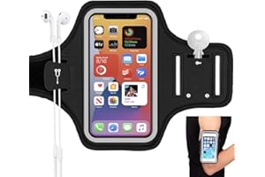 DABBOO Sportarmband Handy Universal Handy Sport Halterung SchweißFest Running Armband üBungs Anti-Schweiß Laufarmband Jogging Armtasche Universell für Mobiltelefone Innerhalb Von 6,8 Zoll(Schwarz)