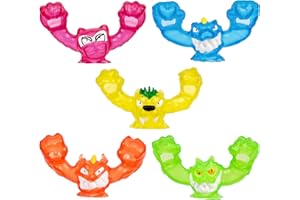 Heroes of Goo Jit Zu Meteor Madness Goo Slingers, Étire et envoie tes héros au Combat, Coffret de 5 frondeurs visqueux, Collectionne Les frondeurs des séries Hyper Blast et Cosmic Metallic