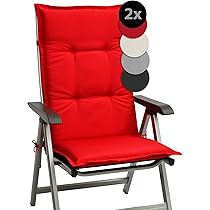 Cuscini Per Sedie Da Giardino - 6 Pezzi In Poliestere, Dimensioni 100x50x4 Cm, Colore Crema - Foto 9