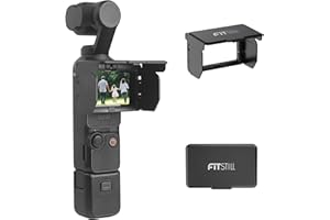 FitStill Screen Mini Blackout Funda para DJI Osmo Pocket 3 Antideslumbrante Antirreflectante, Accesorios Pocket 3 Protector de Pantalla Giratoria Se adapta a tu cuerpo