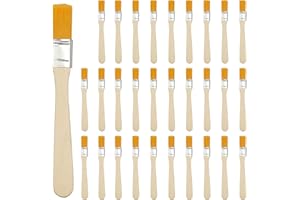 Eozighi 30 Pezzi Nylon Pennello Artista Pennello Pennello Piatto per Pittura per Pittura Acrilica, Pittura a Olio, Pittura ad Acquerello, Progetti Artigianali Fai-da-te