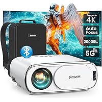 【Auto Focus&Keystone】 Videoprojecteur WiFi Bluetooth,20000L 700ANSI Retroprojecteur 4K Supporte,Jimveo 1080P Full HD Projecte