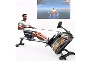 YAMO YR40 Rowing Machine, Rowing Machines for Home Gym, Max 150 Kg Weight Capacity, Get Kinomap App Membership, LCD Monitor, Easy Assembly, Ideal Rower for Home Cardio, Yellow