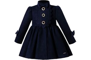 Ju petitpop Girls Kid Vintage Winter Christmas Party Coat Toddler Fashion Trench Overcoat Red Fall Clothing Warm Outfit