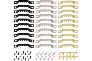 HSYTEK 30 Stück Bilderhaken, Bildaufhänger mit Schrauben, Bilderrahmen Aufhänger, Aufhänger für Bilder, Haken für Bilderrahmen Einseitige gezackte, Bildaufhängung für Gemälde Bilderrahmen Kunstwerke