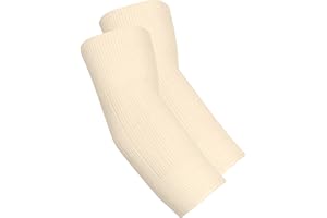 banora leichte Gelenkwärmer mit 70% Schurwolle und 30% Seide für Damen und Herren (Gr. 1/S, Farbe: naturweiß)