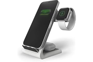 STM Bags ChargeTree Swing bezprzewodowa stacja ładująca 3 w 1, kompatybilna z Apple iPhone, Apple AirPods i Apple Watch (certyfikat Qi, kabel USB-C 1 m na USB-C w zestawie) – biała