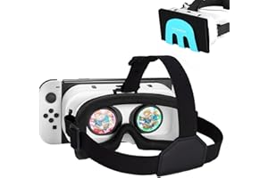 KYYOKE Switch VR Brille Kompatibel mit Nintendo Switch Konsole mit einstellbaren HD-Linsen, 3D Virtual Reality Brille Zubehör für Nintendo Switch/OLED, Switch 3D Brille