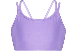 Mufeng Top Interior para Niñas Camiseta de Tirantes Sujetador Deportivo Infantil Chaleco Interior con Tirantes Finos Cruzados