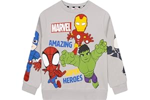 Marvel Spidey y Sus sorprendentes Amigos Sudadera para niño, Ropa de superhéroes, Jersey Infantil de Spidey