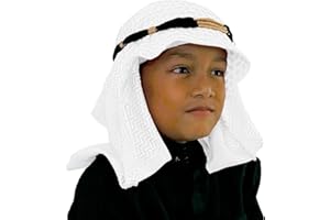 Desert Dress Palestine Childs Kids Boys Shemagh Scarf & Igal Set Pack Gift for Wedding Eid Ramadan Hajj Umrah