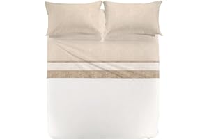 Caleffi - Completo Letto Matrimoniale con Lenzuola Matrimoniali Cotone 100% 240x280, Lenzuolo con Angoli Matrimoniale Coprimaterasso Sotto 180x200 per Materasso Alto 25cm, 2 Federe Cuscino Letto 50x80