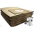 RODAK 5 Paper Dust Bags Compatible With Karcher WD1 / MV1, Made Of Double Ply Filter, Tear Resistance