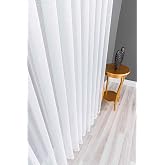 Evdepo Home Kırık Beyaz Ekstraforlu Pilesiz T&uuml;l Perde 190 x 250 cm