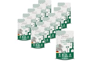 MjAMjAM - Mokra karma premium dla kotów – miażdżąca – pyszny renifer z kurczakiem na pysznych marchewkach, opakowanie 12 sztuk (12 x 125 g), bez zbóż, z bardzo dużą ilością mięsa