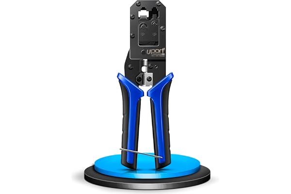 UPORT Modular Network RJ45 RJ11 RJ12 Crimping Tool, Network Cable Cutting Stripping Crimper/Wire Stripper/Wire Cutter, for 8P/6P/4P /CAT5/CAT5e/CAT6 All in One Crimping