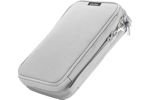 SOOMFON Bolsa Cables de Viaje - Organizador Cables Viaje Impermeable 3 Capas Bolsa Organizadora Cable Portátil para Accesorios Electronicos USB Hub Memoria USB SD/TF Tarjeta y Adaptador Cargador Gris