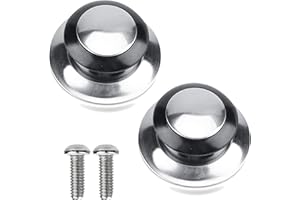 GLAMIFIED , GLAM Pot Lid Knob Saucepan Lid Knobs Replacement Stainless Steel Screw Hand Grip Easy Fit Lifting Heat Resistant Pot Pan Handle Cover Universal Cookware Round Steam Knob Home Kitchen Accessory Silver (2pc)