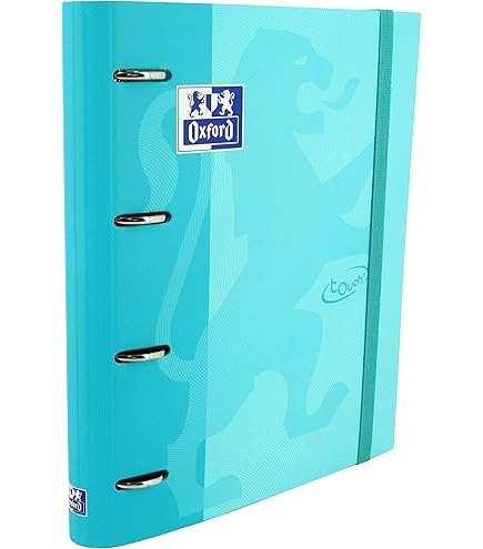 Oxford 4 Ring Binder A4+ Extra Strong Cover Rubber Closure And 5x5 Grid