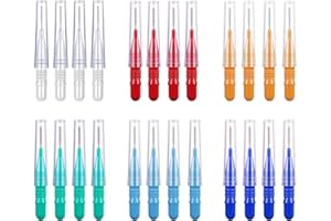 LacyMC 24 Pcs Spazzolini Interdentali Monociuffo,Scovolini Dentali per Dentiera Riutilizzabile,con Cappuccio Antipolvere Individuale,per Pulizia dei Denti