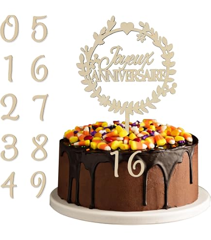 Cake topper chiffre personnalisé prénom - Cake topper bois anniversaire Cake topper chiffre personnalisé prénom - Cake topper bois anniversaire