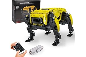 Mozewa 15066 Dog Robot Building Kit, Robot Dog Walking Programmable Assembly Toy Technology Clamping Blocks Kit Model,Remote & APP control STEM Robot Building,936 Pieces