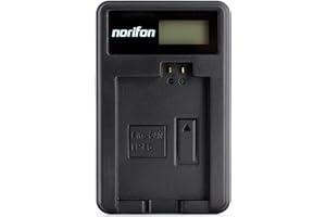 NORIFON LP-E5 LCD USB Caricatore per Canon EOS 1000D, EOS 450D, EOS 500D, EOS Kiss F, EOS Kiss X2, EOS Kiss X3, EOS Rebel T1i, EOS Rebel XS, Xsi Fotocamera e Altro