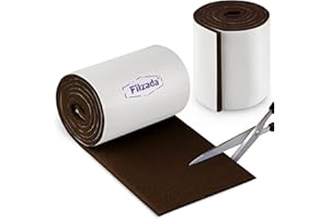Filzada® 2x Feltrini autoadesivi - Rotolo (100 x 10 cm) - Marrone - Feltro professionale per mobili scivola con potere adesivo ideale