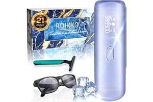 ROIKKO® 21J Depiladora Laser PREMIUM Con Tecnología De Refrigeración De ZAFIRO | Laser Depilacion 600NM-1200NM | Depiladora Luz Pulsada | Depiladora Laser Mujer | Maquina Laser Depilacion