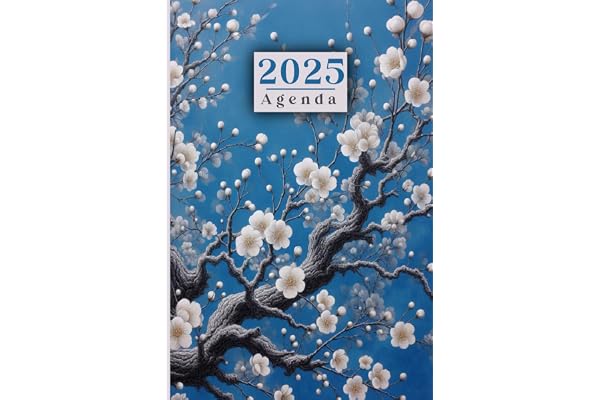 Agenda 2025: Semainier 1 semaine sur 2 page, 12 mois de Janvier 2025 à Décembre 2025, Format A5.