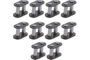 Hominas Catena Principale, T8F Master Link in Acciaio Moto Chain Connector Link 10 Pezzi per Mini Bici MTB Karting Pit ATV Scooter