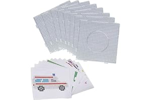 ‎EWTSHOP ewtshop® Bügelperlen-Stiftplatten, 8 Stück, Steckplatten, einzeln und auch als eine Fläche nutzbar, Einzelgröße 14,5 x 14,5 cm