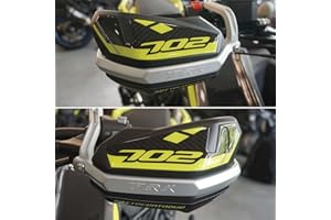 labelbike - Naklejki 3D Osłony dłoni motocykla kompatybilne z Benelli TRK 702 i 702X - Żółte