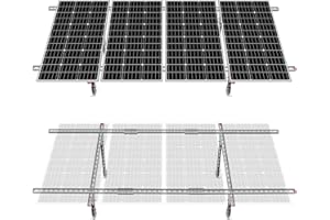 ECO-WORTHY Supports de Montages Supports pour 4pcs Panneau Solaires 100W-600W Pour Système Solaire, EV, Toit, Balcon, Jardin, Bateau