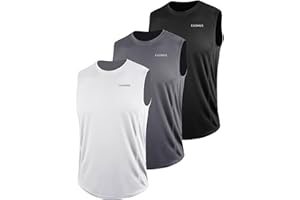 Cadmus Men's 3 Pack Running Tank Tops Breathable Workout Sleeveless Gym Fitness Vests Quick Dry Training Bodybuilding T-Shirts