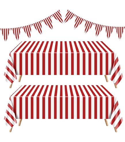 POPOYU 2 tovaglie rosse 137 x 274 cm tovaglie in plastica per feste