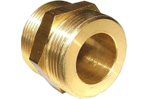 SANI-FLEX Doppelnippel flachdichtend Größen von 3/8' bis 21/2' für Solar & Edelstahlwellrohr - hochwertiges Messing, DN-Größe:DN20-1 Zoll