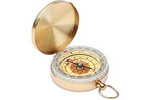 DRAGON EIGHT Compass for Camping Gear, Hiking & Navigation, Waterproof Metal Housing with Luminous Dial and Spirit Level, Survival Equipment for Outdoor Adventures