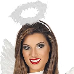 Serre-tête Auréole Noire Avec Plumes - Accessoire Déguisement Ange, Diable, Enfant Jésus - Taille Unique