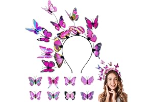 Orgoue Schmetterling Haarreif, Schmetterling Fascinator Fee Stirnband Schmetterlings-Stirnbänder Für Frauen Schmetterling Kopfschmuck Für Karneval