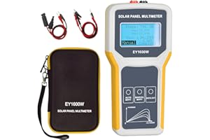 WapoRich Solar Panel Tester Photovoltaic Panel Multimeter 1600W, MPPT Tester Power Meter for Open Circuit Voltage Troubleshooting and Solar Panel PV Testing - with Automatic MPPT Detection