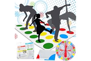 KHDULQ Twister Spiel, Twister Spiel für Kinder Bodenspiel mit Spielmatte Twisters Junior Twisters Spie für Kinder AB 4, Partyspiel für Familien, Klassisches Spie für Drinnen und Draußen