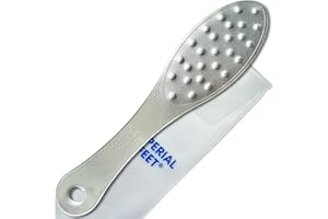 IMPERIAL FEET Stainless Steel Foot Scraper - Professional Double-Sided Foot File Callus Remover for Feet - Foot Rasp Scrubber for Wet Or Dry Skin - Easy to Clean Pedicure Tool, Heel Grater for Feet