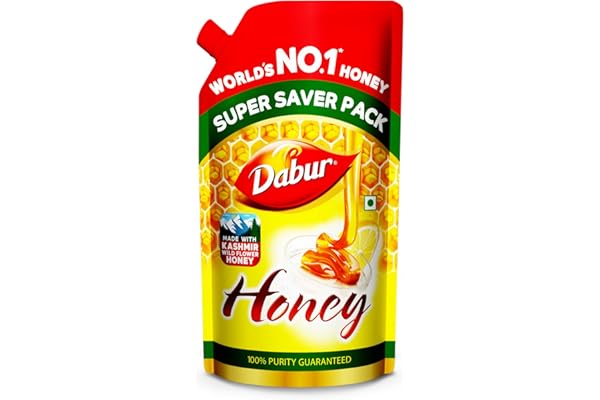 Dabur Honey - 750g Refill Pouch 100% Pure World's No.1 Honey Brand with No Sugar Adulteration For Fitness & Health Natural Immunity Booster 100% Indigenous Rich in Antioxidants & Minerals