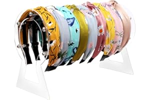MOFASVIGI Acrylic Headband Holder, Detachable Jewelry Clear Organiser Display Stand, The Perfect Necklaces Storage Rack for Teen Girls and Women Gifts (1 pcs Simple)