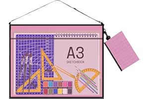 WISEPRO Art Portfolio Bag, Waterproof Handle Poster Organizer Portfolios Carrying Case for Artworks, Drawing Pads Supplies, Charts and Teaching (Red)