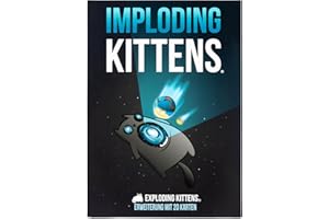 ASMODEE Exploding Kittens, Exploding Kittens – imploding Kittens, rozszerzenie, gra imprezowa, gra karciana, dla 2-6 graczy, od 7+ lat, 15+ minut, niemiecki