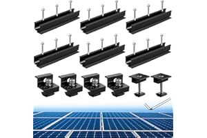 Anbte Kit 6 Miniguide in Alluminio 200*25mm con Supporti Z/T e Viti M5.5/M8, Acciaio Inox 304 - Per Montaggio Rapido su Binari 30-35mm Ideale per Officine e Macchinari Industriali